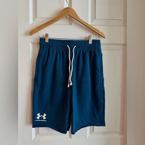 Under Armour Men's UA Rival Terry Shorts - Dark Blue - Size Medium